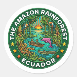 ECUADOR RUNDER AUFKLEBER