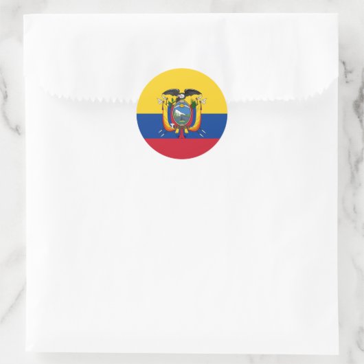 Ecuador Runder Aufkleber (Tasche)