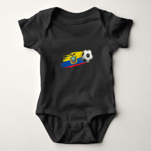 Ecuador Soccer Ball Ecuador Flag Jersey - Ecuador Baby Strampler