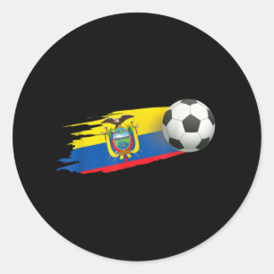 Ecuador Soccer Ball Ecuador Flag Jersey - Ecuador Runder Aufkleber