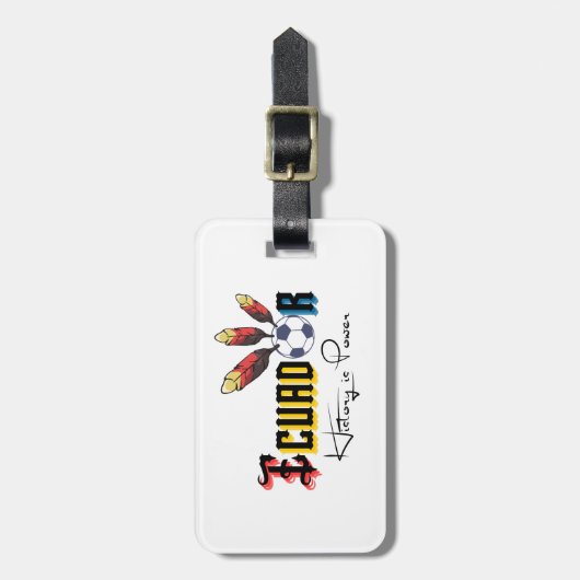 Ecuador Soccer Gepäckanhänger (Vorderseite vertikal)