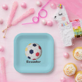 Ecuador Soccer Pappteller (Party)