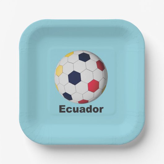 Ecuador Soccer Pappteller (Vorderseite)