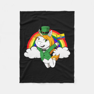 Ecuador Stolz Ecuadorianische Flagge St. Patricks Fleecedecke