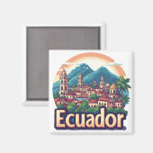 Ecuador Südamerika Souvenir 🗺️ Magnet (Vorderseite/Rückseite)