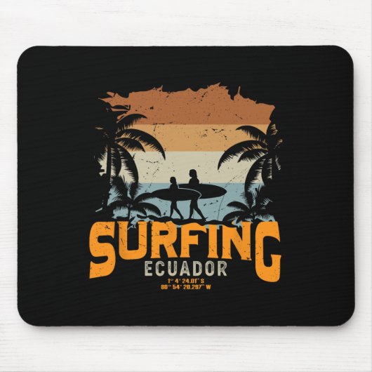 Ecuador Surfen Mousepad (Vorne)