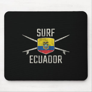 Ecuador Surfer T-Shirt Reise Vintage Surf Ecuadori Mousepad
