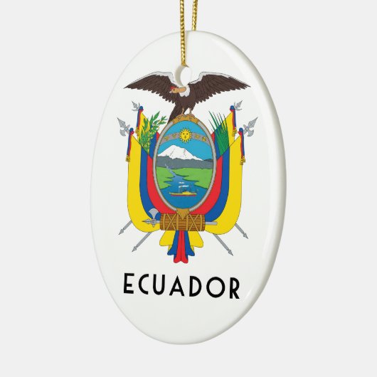 Ecuador - Symbol/Wappen/Flagge/Farben/Emblem Keramik Ornament (Links)