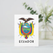 Ecuador - Symbol/Wappen/Flagge/Farben/Emblem Postkarte (Stehend Vorderseite)