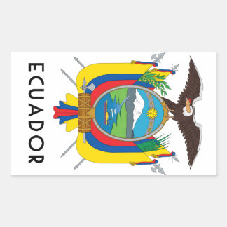 Ecuador - Symbol/Wappen/Flagge/Farben/Emblem Rechteckiger Aufkleber