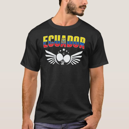 Ecuador Table Tennis Support Ecuadorean Ping Pon T-Shirt (Vorderseite)