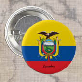 Ecuador-Taste, patriotische Ecuador-Flaggenmode Button