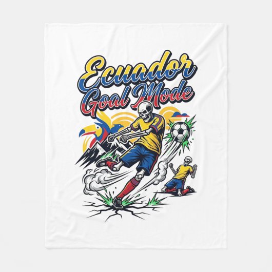 Ecuador Tor-Modus Skelett-Stürmer Nationen Dynamis Fleecedecke (Vorderseite)