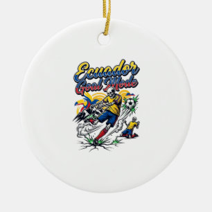 Ecuador Tor-Modus Skelett-Stürmer Nationen Dynamis Keramik Ornament
