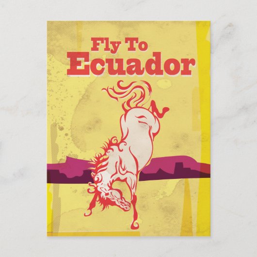 Ecuador Vintage Travel Poster Postkarte (Vorderseite)