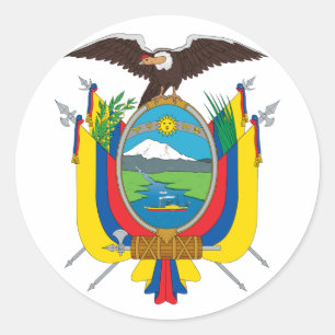 Ecuador-Wappen-Aufkleber Runder Aufkleber