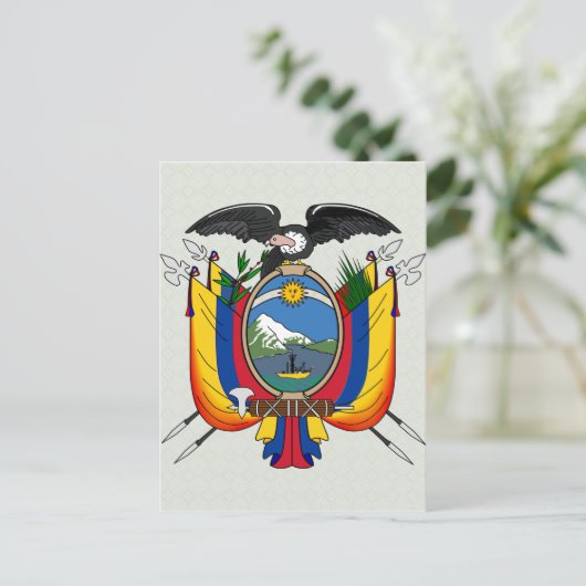 Ecuador-Wappen im Detail Postkarte (Stehend Vorderseite)
