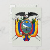 Ecuador-Wappen im Detail Postkarte (Vorne/Hinten)