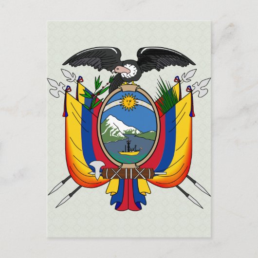Ecuador-Wappen im Detail Postkarte (Vorderseite)