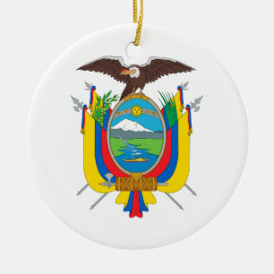 Ecuador-Wappen Keramik Ornament