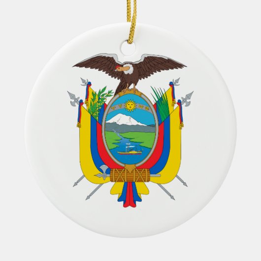 Ecuador-Wappen Keramik Ornament (Vorne)