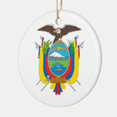 Ecuador-Wappen Keramik Ornament (Links)