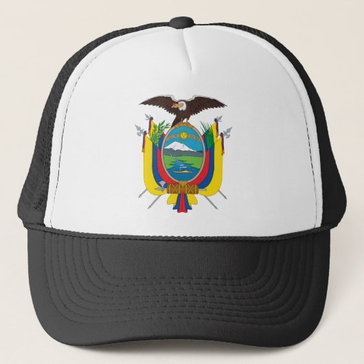 Ecuador-Wappen Truckerkappe (Vorderseite)