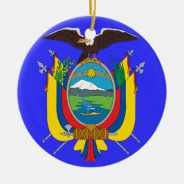 ECUADOR*-, Wappen Weihnachtsverzierung Keramikornament