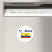 Ecuador Wavy Flag Magnet (In Situ (Geschirrspüler))