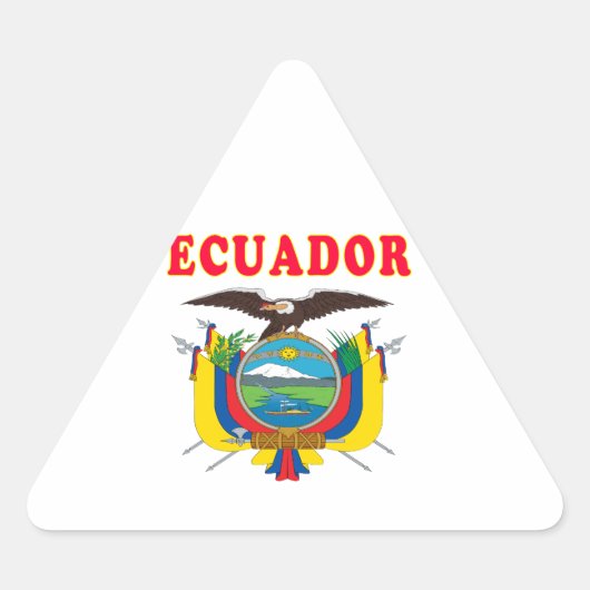 Ecuador - Wehrmast Dreieckiger Aufkleber (Vorderseite)