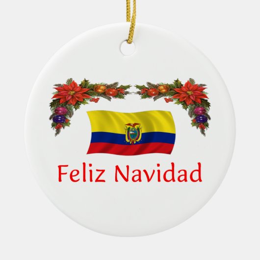 Ecuador-Weihnachten Keramikornament (Vorne)
