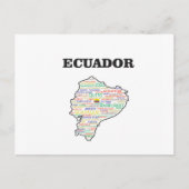 ECUADOR WORD COLLAGE POSTKARTE (Vorderseite)