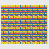 Ecuador Wrapping Paper, Blue, Ecuador Flag Geschenkpapier (Flach)