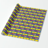 Ecuador Wrapping Paper, Blue, Ecuador Flag Geschenkpapier (Ungerollt)