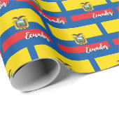Ecuador Wrapping Paper, Blue, Ecuador Flag Geschenkpapier (Rolleneckpunkt)