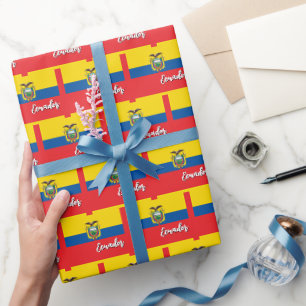 Ecuador Wrapping Paper, Red, Ecuador Flag Patriote Geschenkpapier