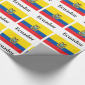 Ecuadorflagge und -name geschenkpapier (Ecke)