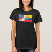 Ecuadorian American Flag Ecuador USA T-Shirt (Vorderseite)