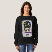 Ecuadorian And Puerto Rican Rico Ecuador Flag Girl Sweatshirt (Vorne ganz)