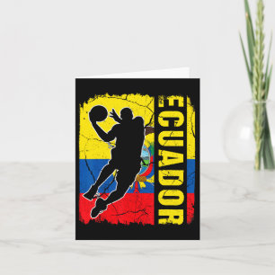 Ecuadorian Bysketbyll Spieler Ecuador Flagge Byske Karte