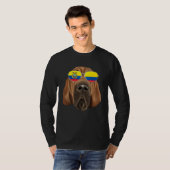 Ecuadorian Flag Bloodhound Dog Ecuador Pocket T-Shirt (Vorne ganz)