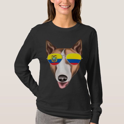Ecuadorian Flag Bull Terrier Dog Ecuador Pocket T-Shirt (Vorderseite)