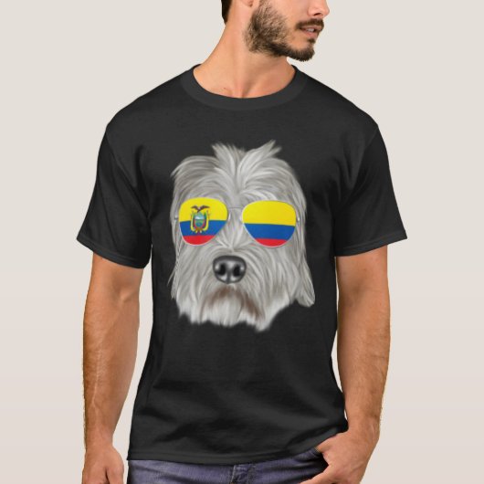 Ecuadorian Flag Dandie Dinmont Terrier Dog Ecuador T-Shirt (Vorderseite)