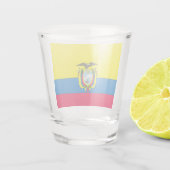 Ecuadorianflagge Schnapsglas (Rückseite)