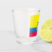 Ecuadorianflagge Schnapsglas (Links)