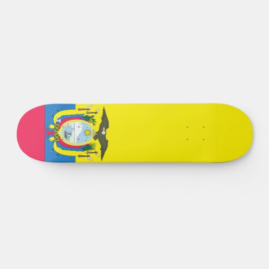 Ecuadorianflagge Skateboard (Horizontal)