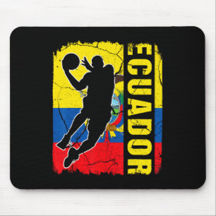 Ecuadorianische Basketball-Spieler Ecuador Flaggen Mousepad