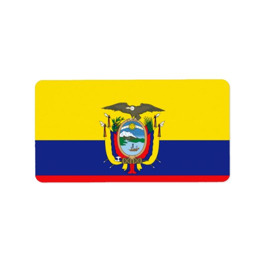 Ecuadorianische Flagge Adressaufkleber (Vorne)
