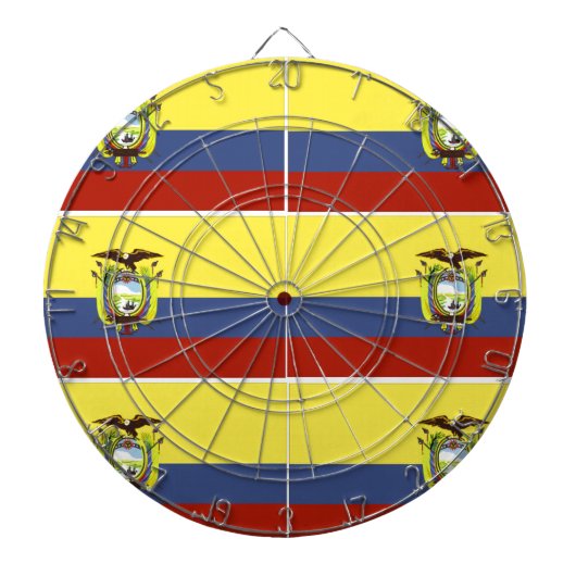 ecuadorianische Flagge Dartscheibe (vorne)