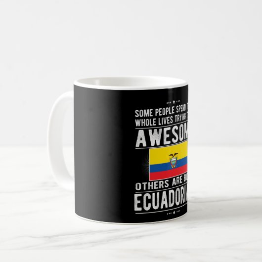Ecuadorianische Flagge Ecuador Erbe Ecuadorianisch Kaffeetasse (Vorderseite Links)